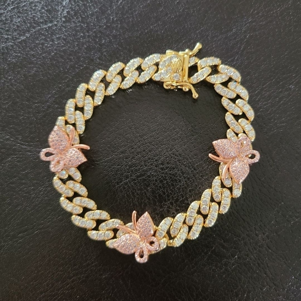 Butterfly Cuban Link Bracelet